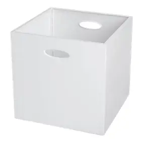 Boîte de rangement carrée en plastique Mixxit coloris blanc brillant