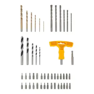 Coffret 49 pcs forets carbure de tungstène avec porte-embout