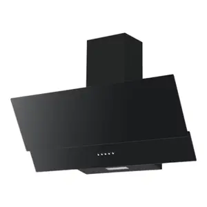 Hotte inclinée grande largeur noire - L.90 CM