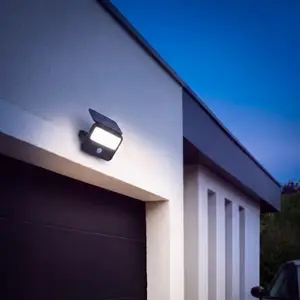 Projecteur solaire avec détecteur 5000 K, 750 LM noir