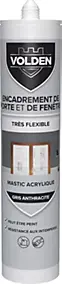 Mastic acrylique pour encadrement porte et fenêtre gris 280ML Volden