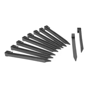 Lot de 10 piquets aspect bois