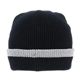Bonnet réversible Site Kersee noir et jaune