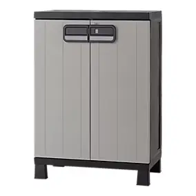Armoire basse plastique 2 tablettes Links L.65 x H.93 x P.37 cm