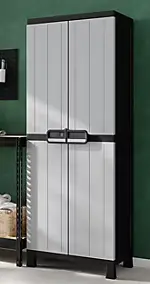 Armoire haute plastique 4 tablettes Links L.65 x H.173 x P.37 cm