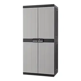 Armoire haute plastique 4 tablettes Links L.89 x H.190 x P.54 cm