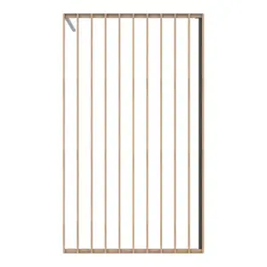 Paroi de douche walk-in cadre effet bois JAPANDI - 120 cm, Ep. 6 mm