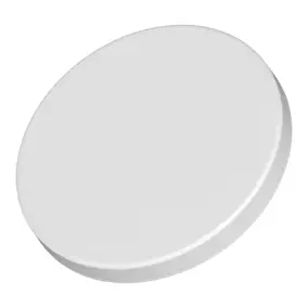 Bouton de meuble rond en aluminium blanc mat Ø3,3 cm GoodHome Minzh
