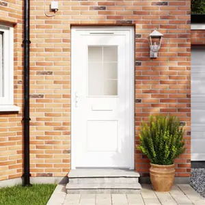 Bas de porte adhesif en pvc et caoutchouc blanc 1m