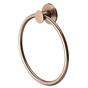 Anneau porte-serviettes mural en acier inoxydable cuivré Cavally GoodHome