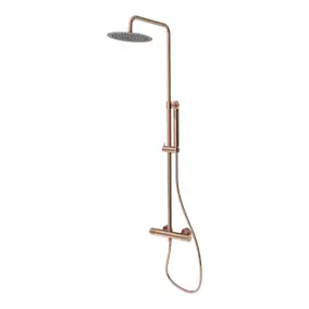 Colonne de douche thermostatique cuivre GoodHome Owens