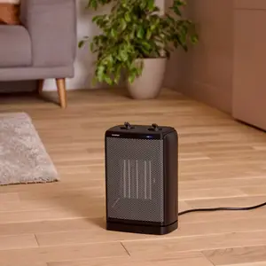 Chauffage soufflant oscillant noir 2000 W- 26,3x17,5x12 cm