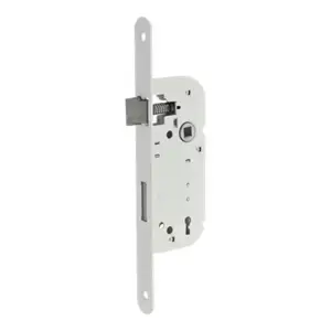 Serrure axe 40 mm V BR AG blanc 2 clés