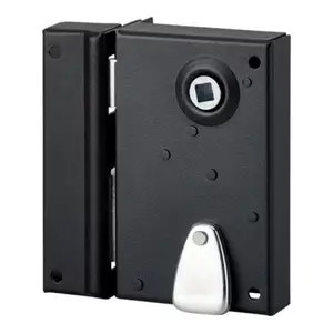 Serrure applique verticale 4G 70X110 gauche noire, 2 clés