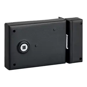 Serrure applique horizontale réversible 110X80 mm noire