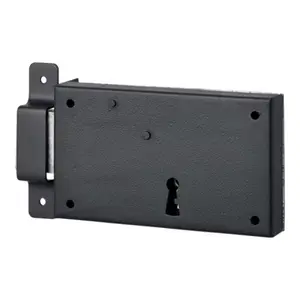 Serrue applique horizontale 140X80 laqué noire gauche, 1 clé