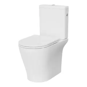 Pack WC à poser sans bride blanc céramique NANKI - H.79,7 x L.38,1 x P.64,2 cm