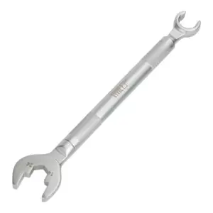 Clé de serrage 2 en 1 en acier argent - 25,5 x 4,4 x 14,3 cm