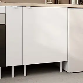 Meuble bas de cuisine 1 porte blanc l.60 x H.86 cm Izee