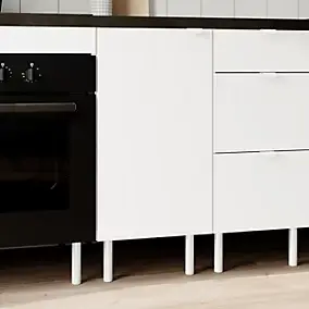 Meuble bas de cuisine 1 porte blanc l.40 x H.86 cm Izee