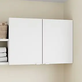 Meuble haut de cuisine 2 portes blanc l.80 x H.55 cm Izee