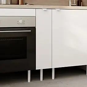 Meuble bas de cuisine 1 porte blanc l.20 x H.86 cm Izee