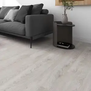 Lame PVC GAUTAME 4,5 mm effet bois brut mat blond 122x18,1 cm pose clipsable