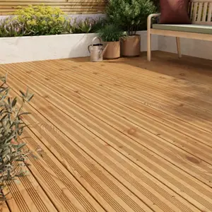 Lame de terrasse pin classe 4 marron THERAO 420 cm x 14,5 cm x 2,7 cm