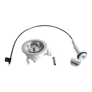 Kit vidage évier inoxydable 1,5/2 bacs blanc automatique