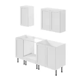 Cuisine complète sans électroménager Ash gris mat GoodHome