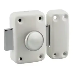 Verrou APACHE bouton cylindre 45 mm epoxy blanc, 3 clés