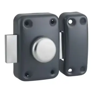 Verrou APACHE bouton et cylindre 45 mm epoxy anthracite 3 clés
