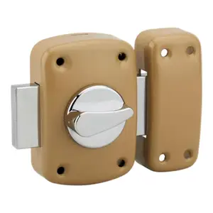 Verrou CORVETTE à bouton et cylindre 35 mm epoxy bronze, 3 clés