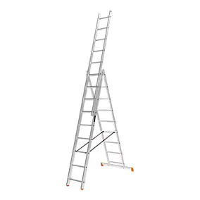Échelle multiposition 3 éléments Magnusson en aluminium charge maxi 150 kg hauteur maxi 5,65 m
