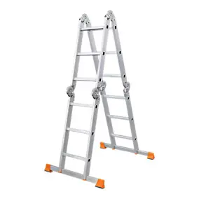 Échelle pliante multiposition 4 éléments Magnusson en aluminium charge maxi 150 kg hauteur maxi 3,17 m