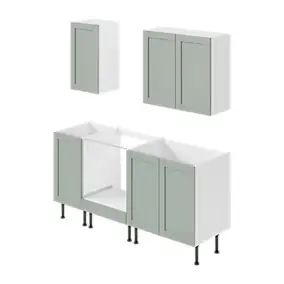 Cuisine complète sans électroménager Ash vert sauge GoodHome