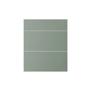 Façade 3 tiroirs de cuisine HONORIC vert mat H71,5 × L59,7 cm