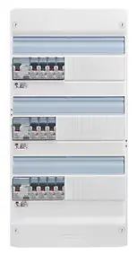 Pack tableau électrique pré-équipé et pré-câblé 3 rangées Legrand + porte blanche pour coffret