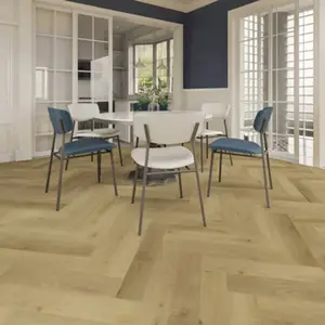 Sol PVC à clipser 5mm effet bois, 125 x 625 mm antidérapant beige