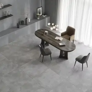 Carrelage de sol intérieur Grès cérame émaillé gris 60X60 cm "ROHE"