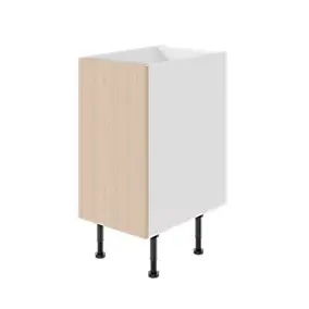 Meuble bas de cuisine avec 1 porte GoodHome Chia effet chêne clair et blanc L. 40 x H. 72 cm