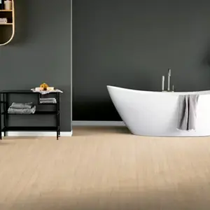 Sol stratifié à clipser AC5 Ep.8 mm beige effet bois ECANAT - L.129,2 x l.19,3 cm