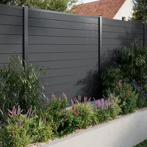Lot de 6 lames de clôture composite anthracite NEVA 1791 x 157 x 21,5 mm