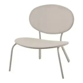 Chaise de jardin empilable acier et textilène gris clair GoodHome Matola
