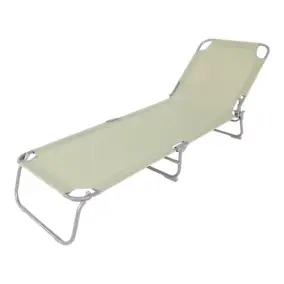 Bain de soleil polyester et acier vert d'eau GoodHome Curacao
