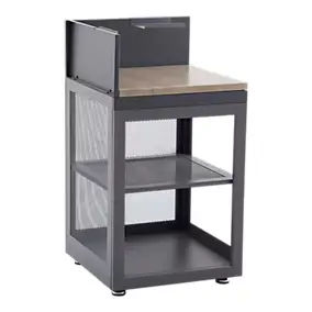 Meuble d'angle cuisine extérieure plan de travail effet bois 1 étage GoodHome Cucino