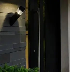 Applique murale solaire noire à détecteur de mouvement 5000 K IP44