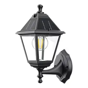 Applique LED solaire extérieur noire 500 lm IP44 détecteur de mouvement, GoodHome Varennes