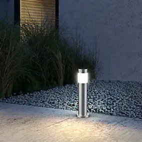 Borne extérieure solaire inox avec détecteur de mouvement H.40 cm IP44 Hollis