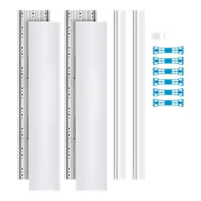 Goulotte avec couvercles, goulotte ISO, 6 supports de montage de tableau électrique, 24 vis de fixation, 2 connecteurs de goulotte clipsables